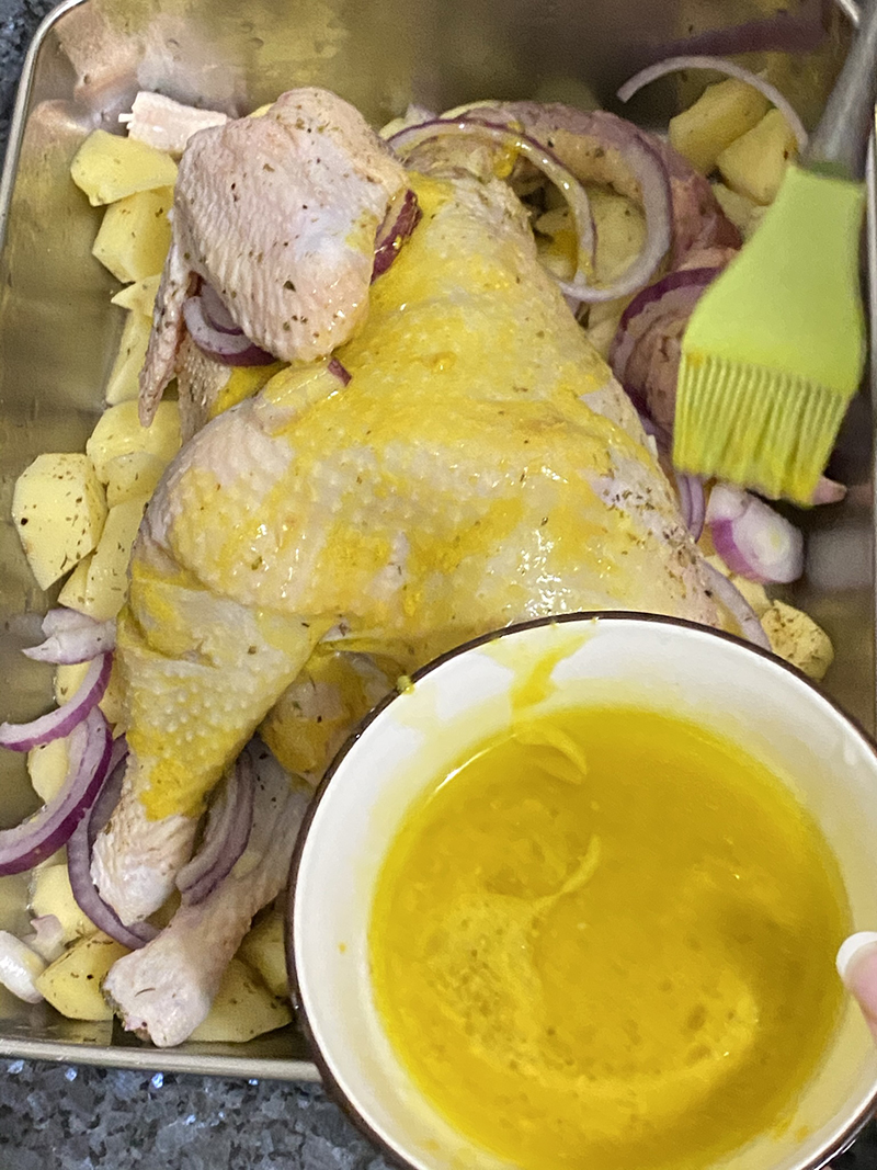 Пиле с екстра върджин зехтин